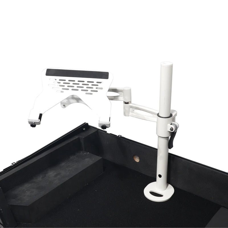 PRO-X- XZF-LT ARM WH - ProX XZF-LTARM PKG WH Articulating Laptop Tray Arm Pole for Control Tower DJ Podium (White)