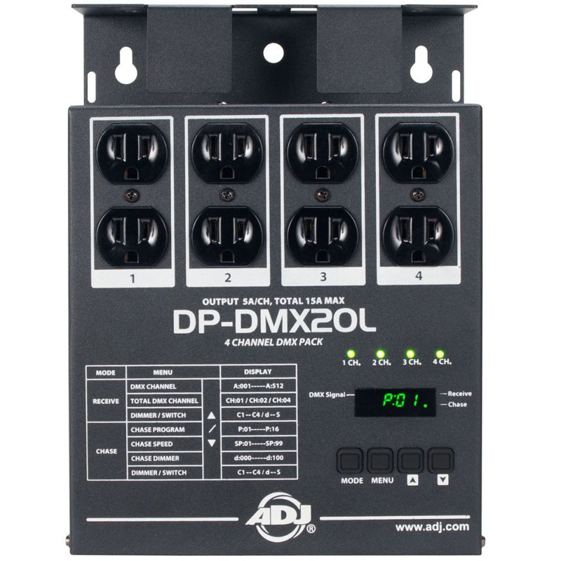 DP-DMX20L - (Open box)  4 Channel Dmx Dimmerswitch
