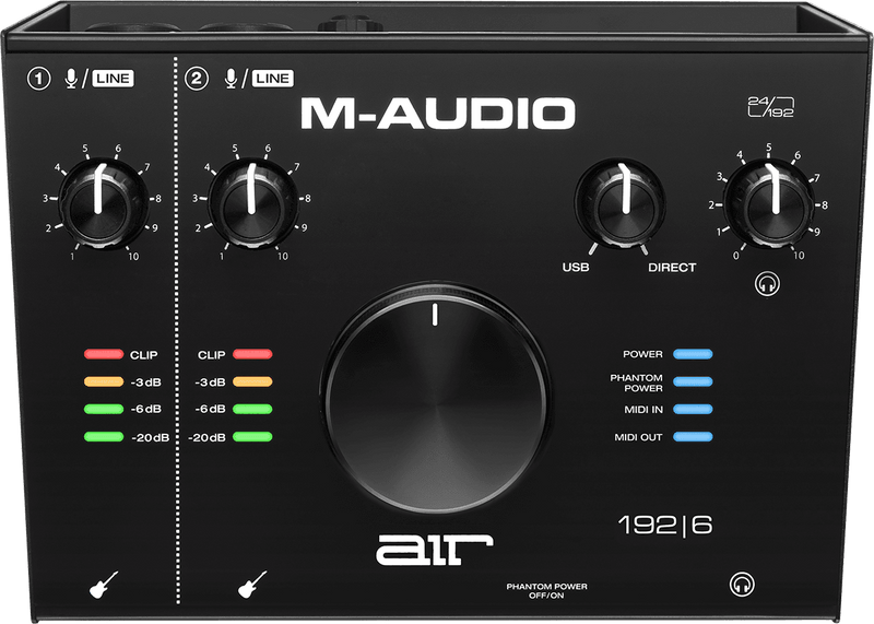 M-AUDIO AIR192X6 (New-open box)  2-In/2-Out 24/192 USB Audio/MIDI Interface