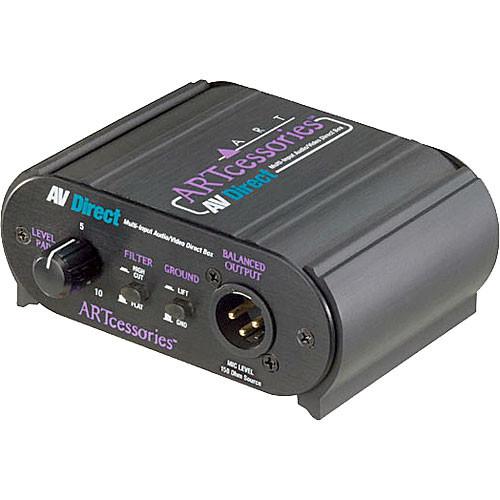 ART ProAudio AVDIBOX ART-AUDIO VISUAL DIRECT BOX - ART AV Direct - Multi-Input Audio/Video Direct Box