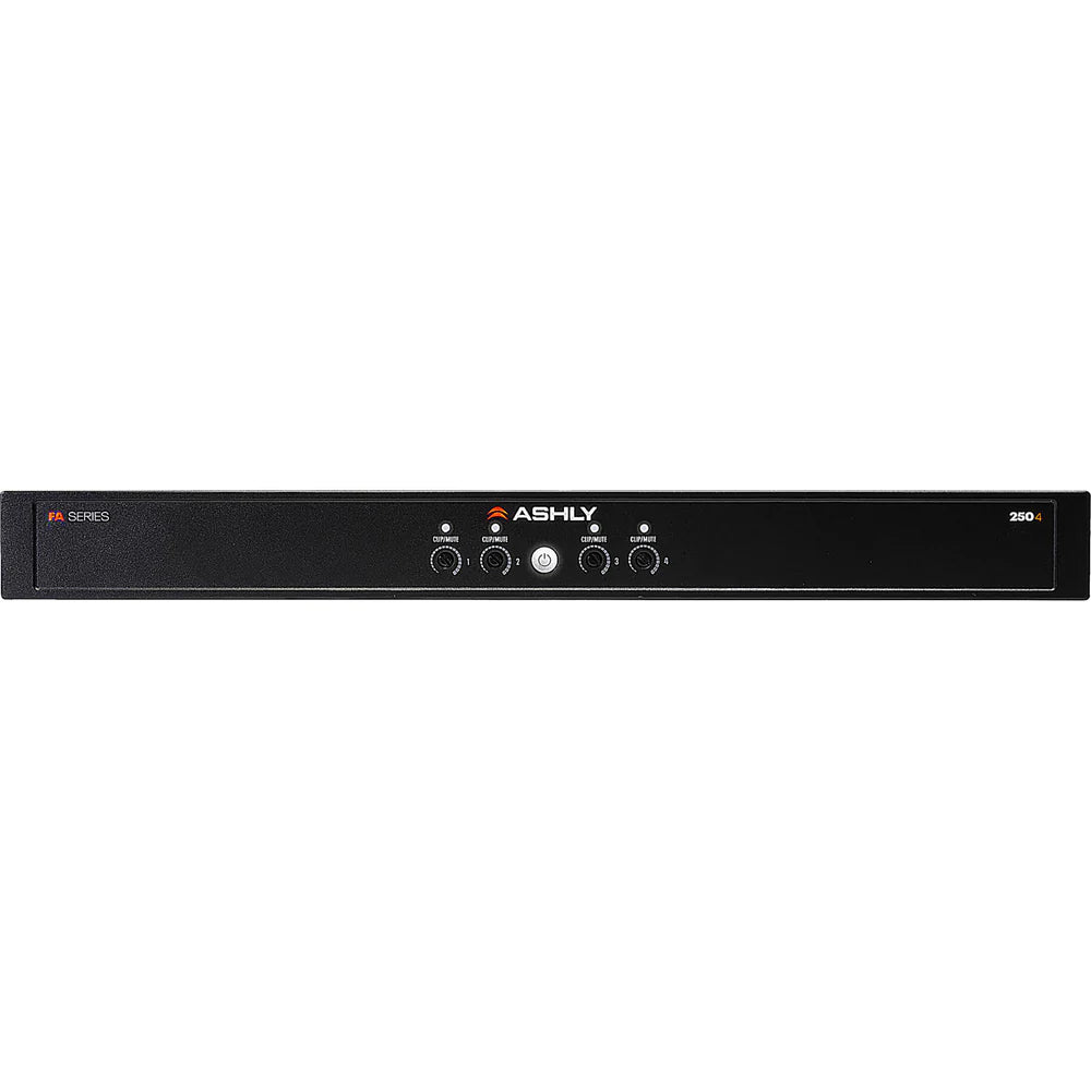 ASHLY FA 250.4 - Ashly FA 250.4 1U Power Amplifier: 4X250W/4-8 Ohms, 70/100V