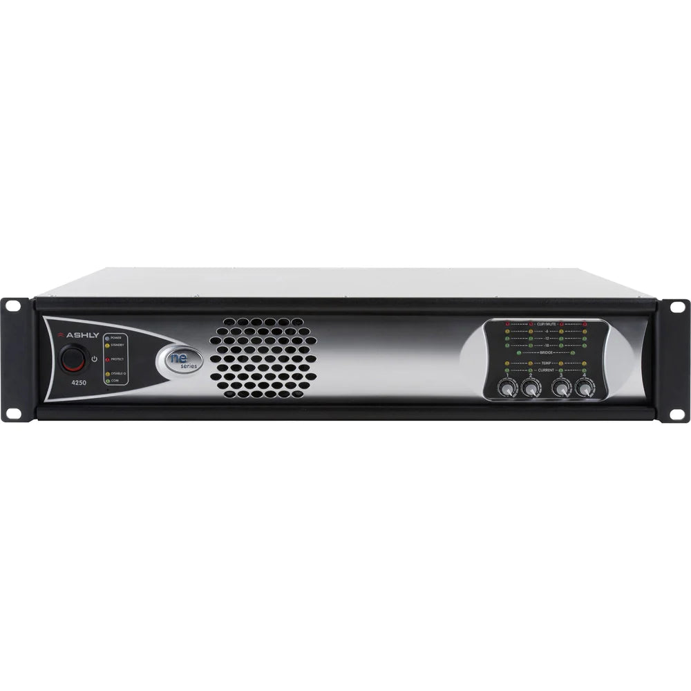ASHLY ne4250.70bd - Ashly NE4250.70BD 4-Channel 1000W Network-Enabled Power Amplifier with OPDAC4 and OPDante Cards (70V)