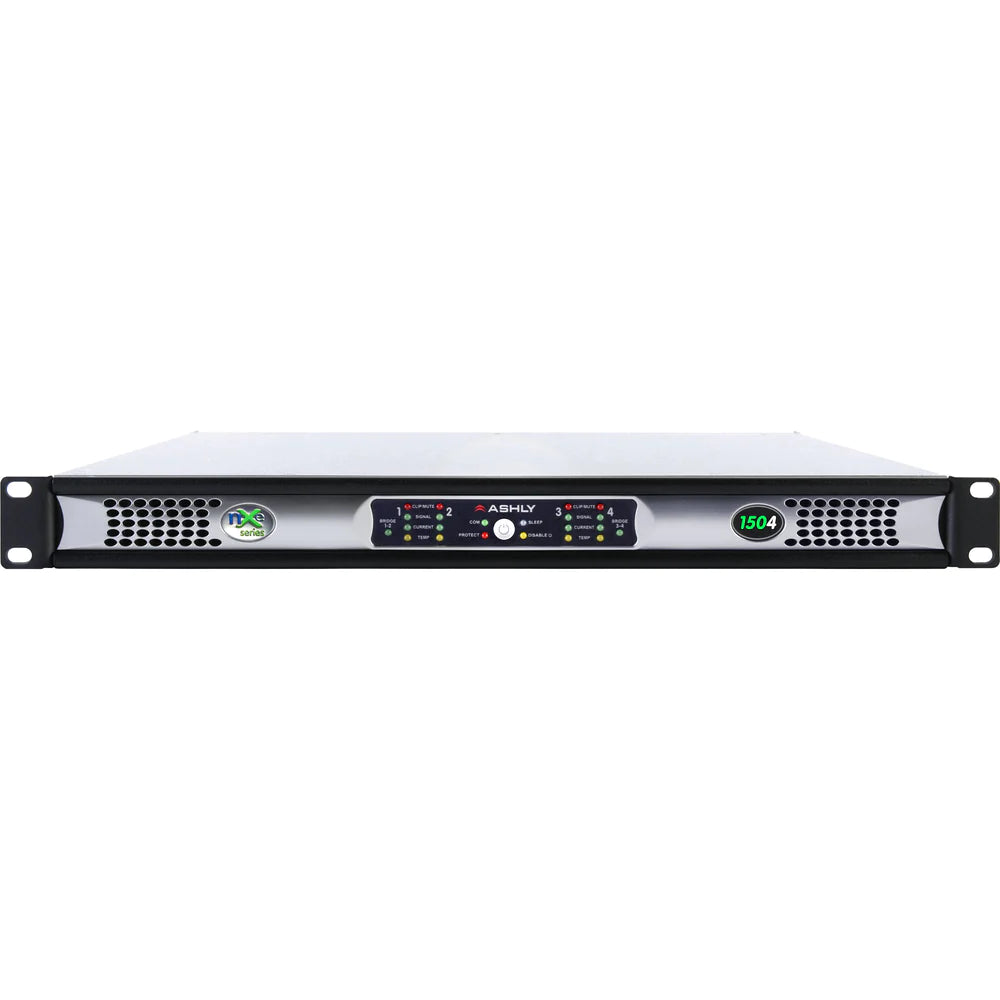 ASHLY nXe1504bd - Ashly NXE1504BD nXe Series 4-Channel Networkable Multi-Mode Power Amplifier with OPDAC4 & OPDante Cards (4 x 150W)