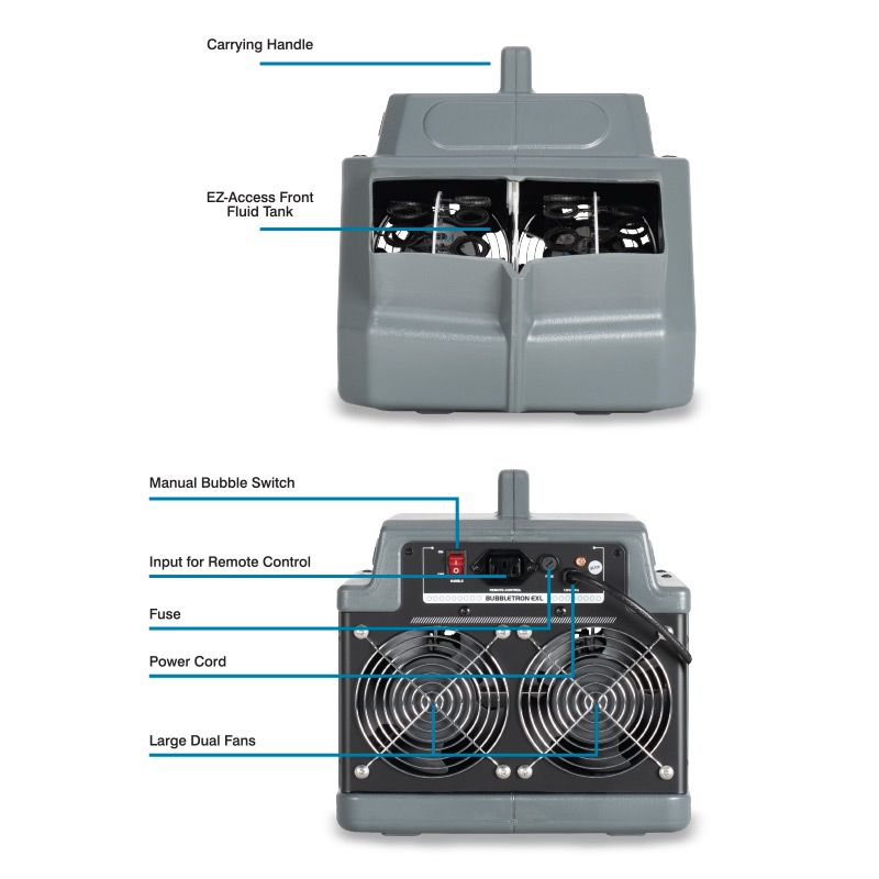 Eliminator BUBBLETRON-EXL Fog Machine DMX - 37W High Output Bubble Machine with 9ft Cable &amp; Remote