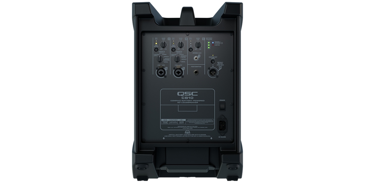 QSC CB10 - Compact, battery-powered loudspeaker system