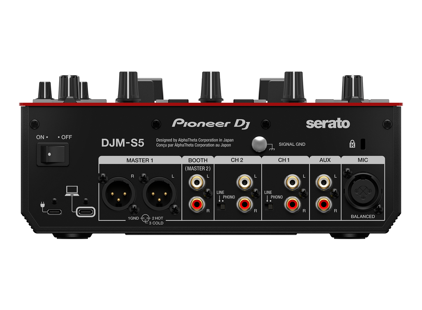 PIONEER DJ DJM-S5 - 2-channel DJ mixer for Serato DJ Pro