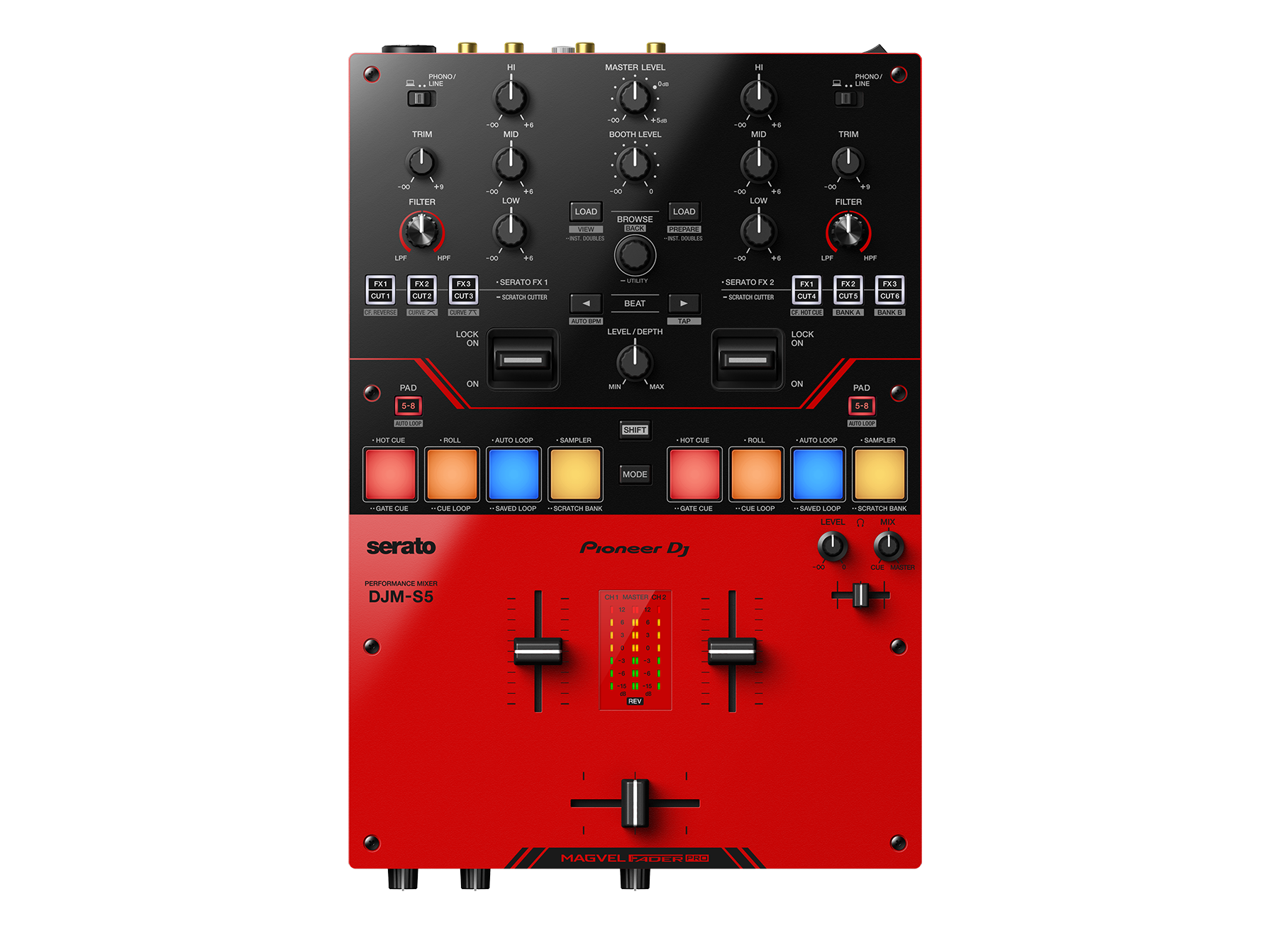 PIONEER DJ DJM-S5 - 2-channel DJ mixer for Serato DJ Pro