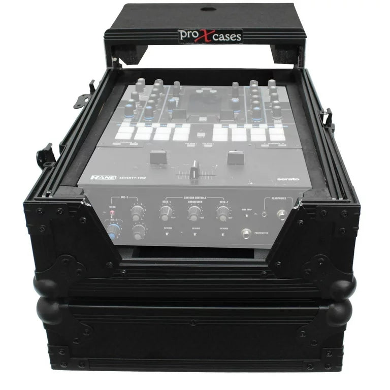 PRO-X- XS-RANE72LTBLMK11  - ProX XS-RANE72LT ATA-300 Style Gig Ready Flight/Road Case w/Laptop Shelf for Rane Seventy-Two DJ Mixer - 11"