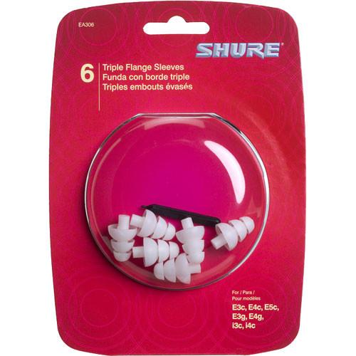 Shure EATFL1-6 Monitor PSM Accessory - Shure EATFL1-6 Triple Flange Sleeves 3 Pair