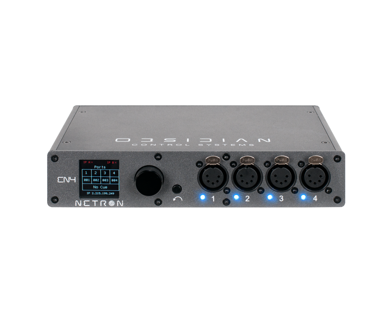 OBSIDIAN EN4 Ethernet to DMX gateway with 4 RDM compatible ports