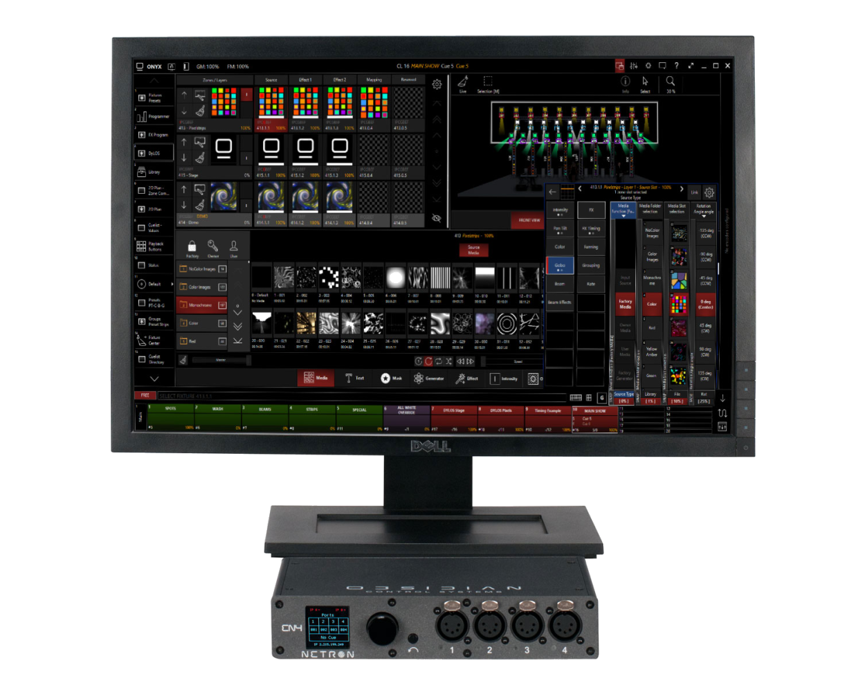 OBSIDIAN EN4 Ethernet to DMX gateway with 4 RDM compatible ports