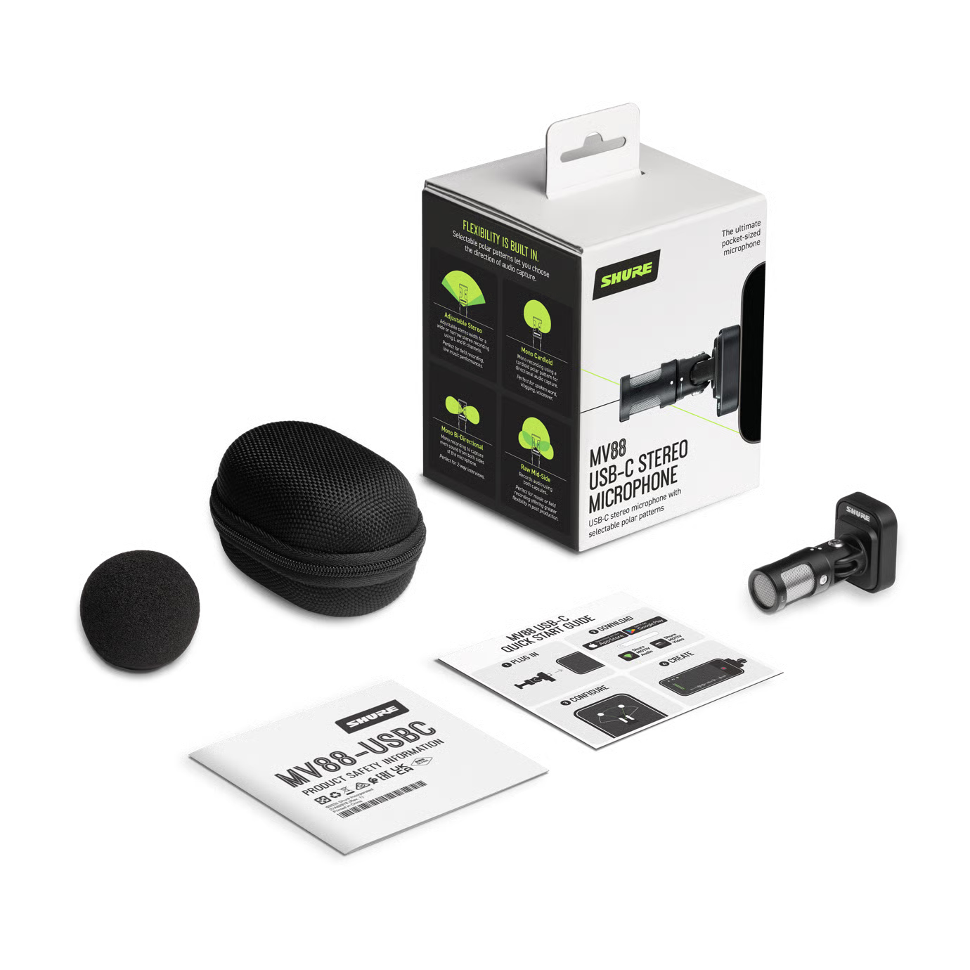 SHURE MV88 USB-C - USB-C Stereo Microphone