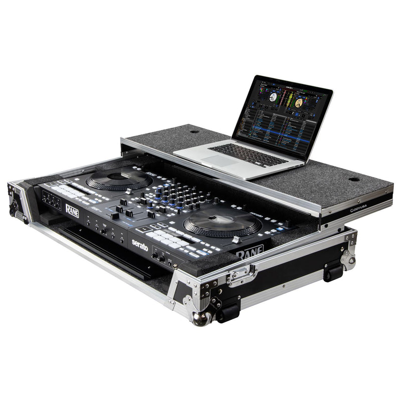 Odyssey FZGSRANE4GTM - RANE FOUR Flight Case with Glide Tray and Platform