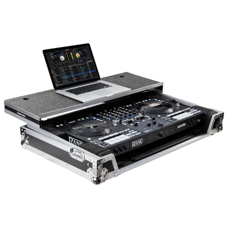 Odyssey FZGSRANE4GTM - RANE FOUR Flight Case with Glide Tray and Platform