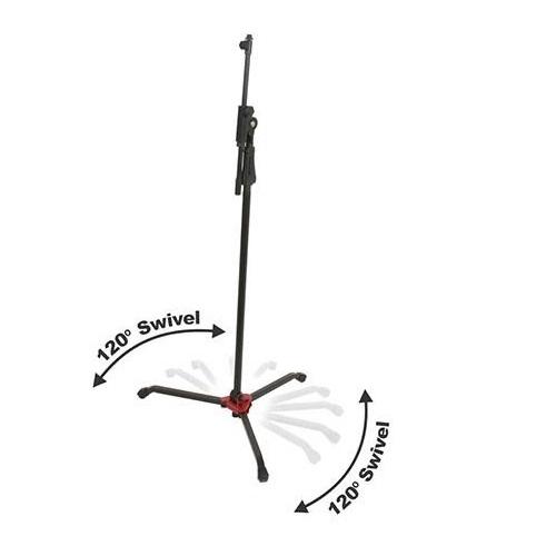 Galaxy Audio MST-T50 TRIPOD STAND TILT, SWIVEL LEGS & BOOM: constructed of metal, telescoping mic boom, tilt base.