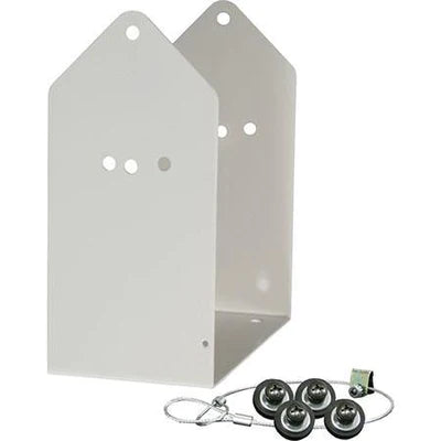 Galaxy Audio SAYBLA4-9 WHITE: same as above in white - White Yoke bracket for LA4PM Line Array.