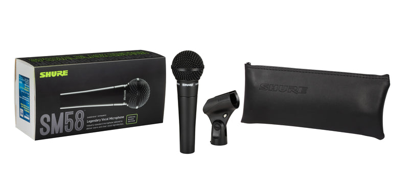 SHURE SM58-LC BLACK (SPECIAL EDITION-LTD QUANTITY) The Legency SM58 Vocal microphone