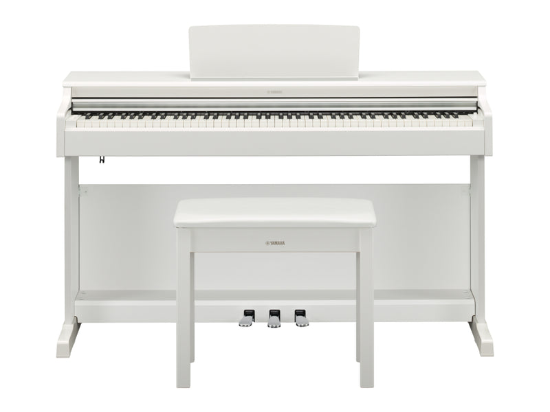 YAMAHA YDP165 WH DIGITAL PIANO - Yamaha YDP-165 ARIUS Standard Digital Piano with Bench and 3 Pedal Unit - White