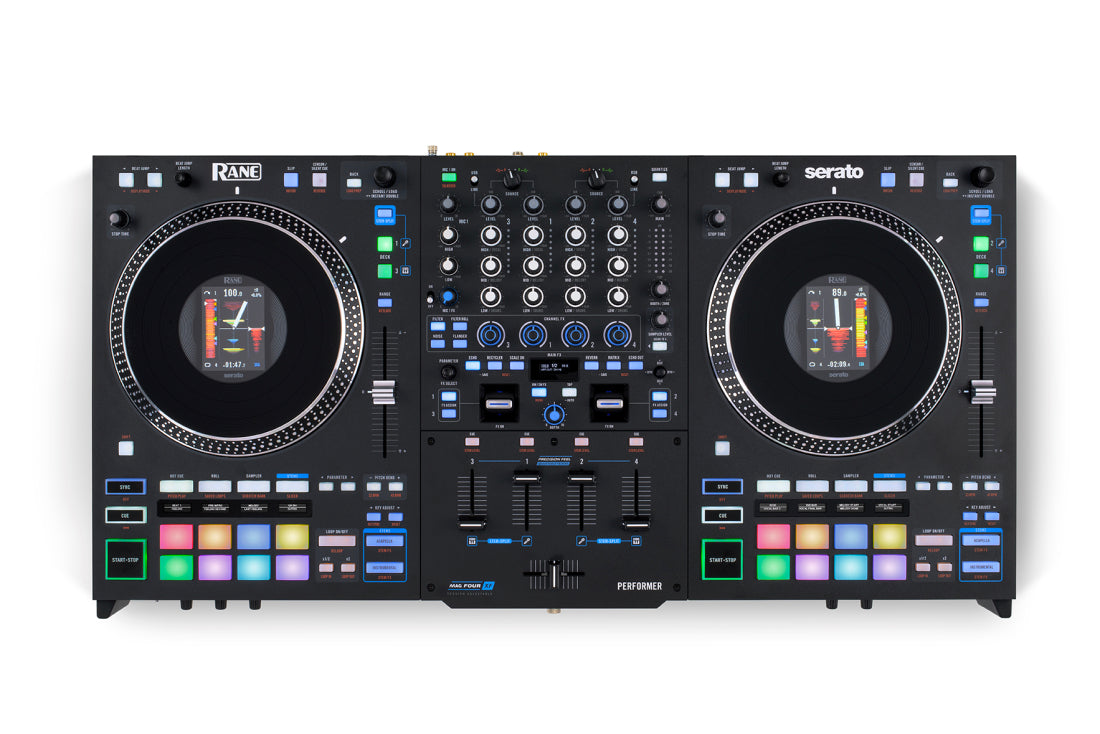 RANE PERFORMER - 4 channel dj controller with motorized jog wheels