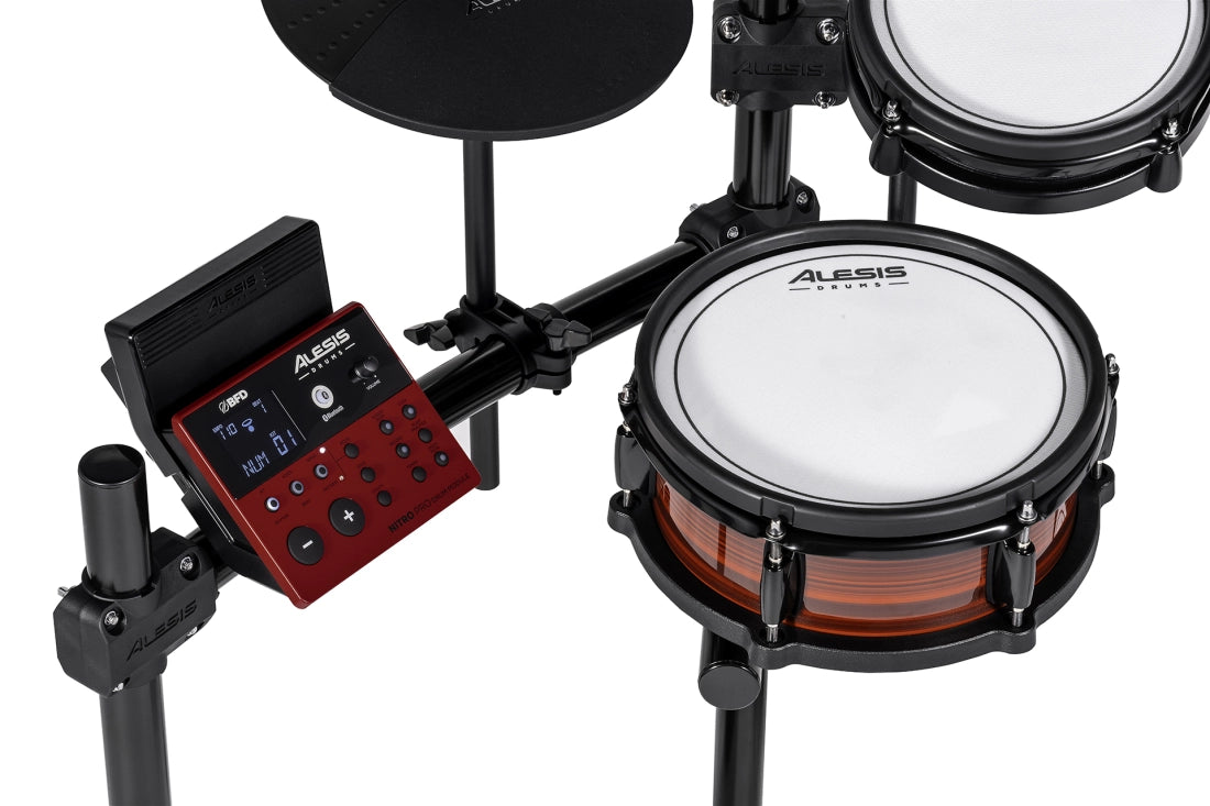 ALESIS NITOPROKIT - Eight-Piece PRO Electronic Drum Kit with Mesh Heads and Bluetooth