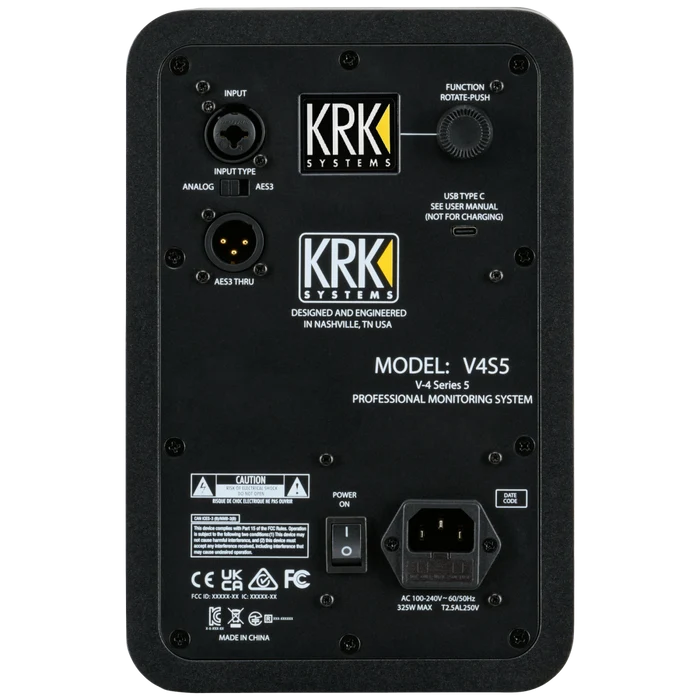 KRK V4S5 - Powered Studio Monitor - LF Driver: 4"  HF Driver: 1"