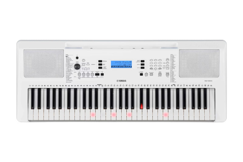 YAMAHA EZ300 YAMAHA DIGITAL KEYBOARD - Yamaha EZ-300 61-Key Portable Keyboard with Lighted Keys - White