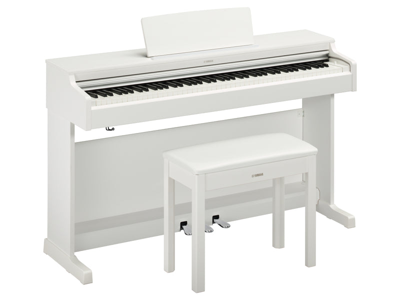 YAMAHA YDP165 WH DIGITAL PIANO - Yamaha YDP-165 ARIUS Standard Digital Piano with Bench and 3 Pedal Unit - White