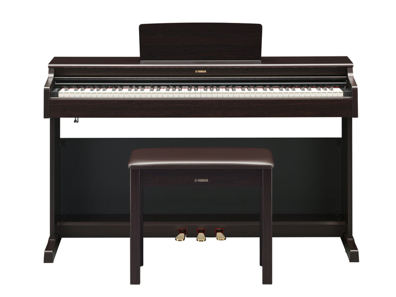 YAMAHA YDP165 R DIGITAL PIANO - Yamaha YDP-165 ARIUS Standard Digital Piano with Bench and 3 Pedal Unit - Rosewood