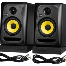 KRK CL5-G3PK1  (PAIR-LIMITED QT) - two Classic 5 monitors, two isolation pads and two 10' XLR cables