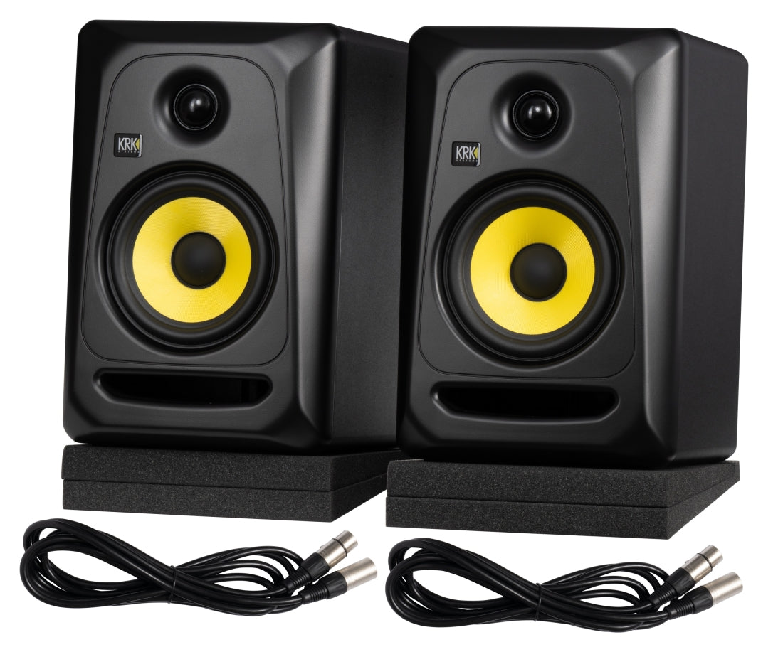 KRK CL5-G3PK1  (PAIR-LIMITED QT) - two Classic 5 monitors, two isolation pads and two 10' XLR cables