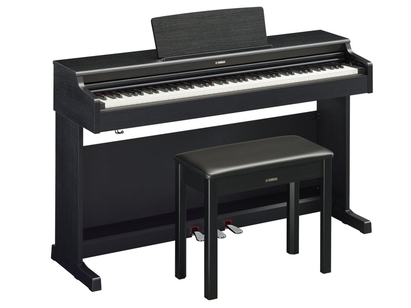 YAMAHA YDP165 B DIGITAL PIANO - Yamaha YDP-165 ARIUS Standard Digital Piano with Bench and 3 Pedal Unit - Black
