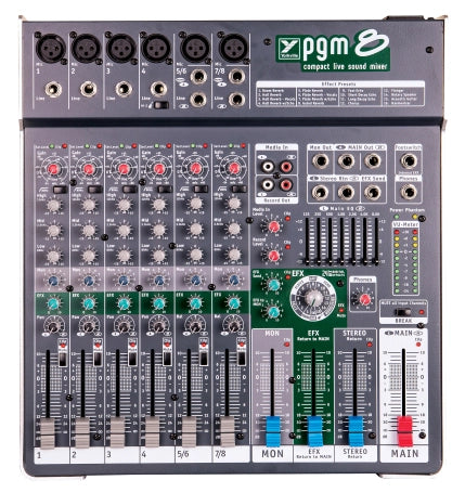 YORKVILLE PGM8 8-Channel Mixer with Effects