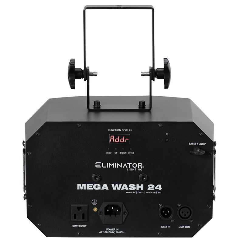 ELIMINATOR MEGA WASH 24 - twenty-four 10-Watt, 6-IN-1 Hex LEDs