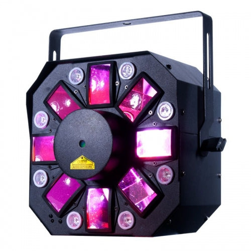 LCG MIXLASER III- 3 effects in one device:  DERBY / UV EFFECTS / LASER  with IR REMOTE CONTRO