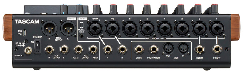 TASCAM MODEL 12 - 12-TRACK DIGITAL RECORDING MIXER WITH DAW CONTROLLER & AUDIO INTERFACE