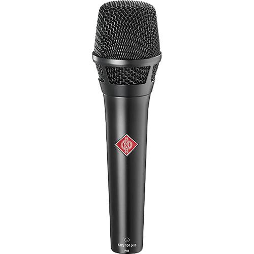 Neumann KMS 104 PLUS BK Cardioid handheld with extended bass frequency response, KMS Pouch and SG 105 - Neumann KMS 104 PLUS BK Handheld Cardioid Mic