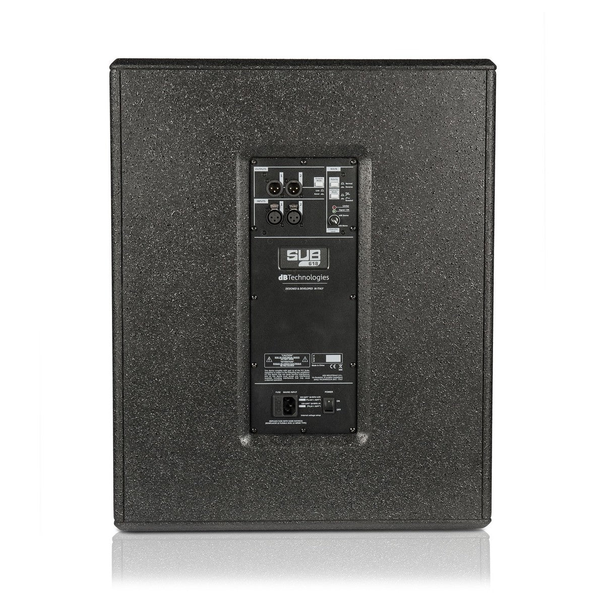 DB TECHNOLOGIE SUB 618 - ACTIVE SUBWOOFER  1200W PEAK CLASS-D AMPLIFIER  133 dB MAX SPL