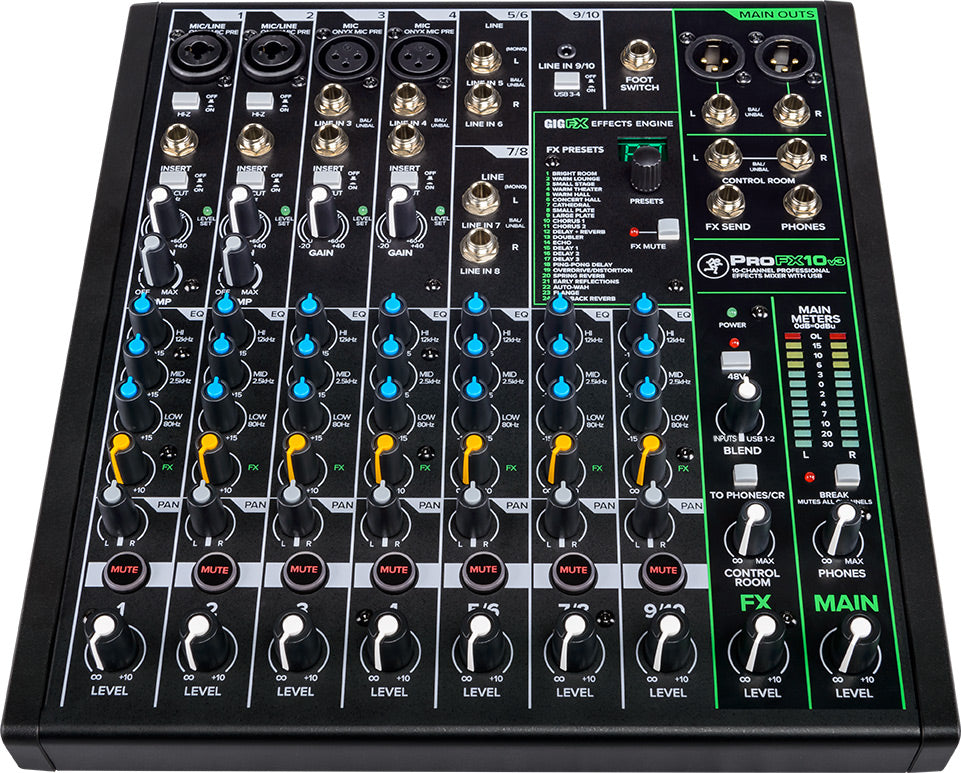 Mackie ProFX10v3+ - 10 Channels mixing board with Bluethoot & Interface USB