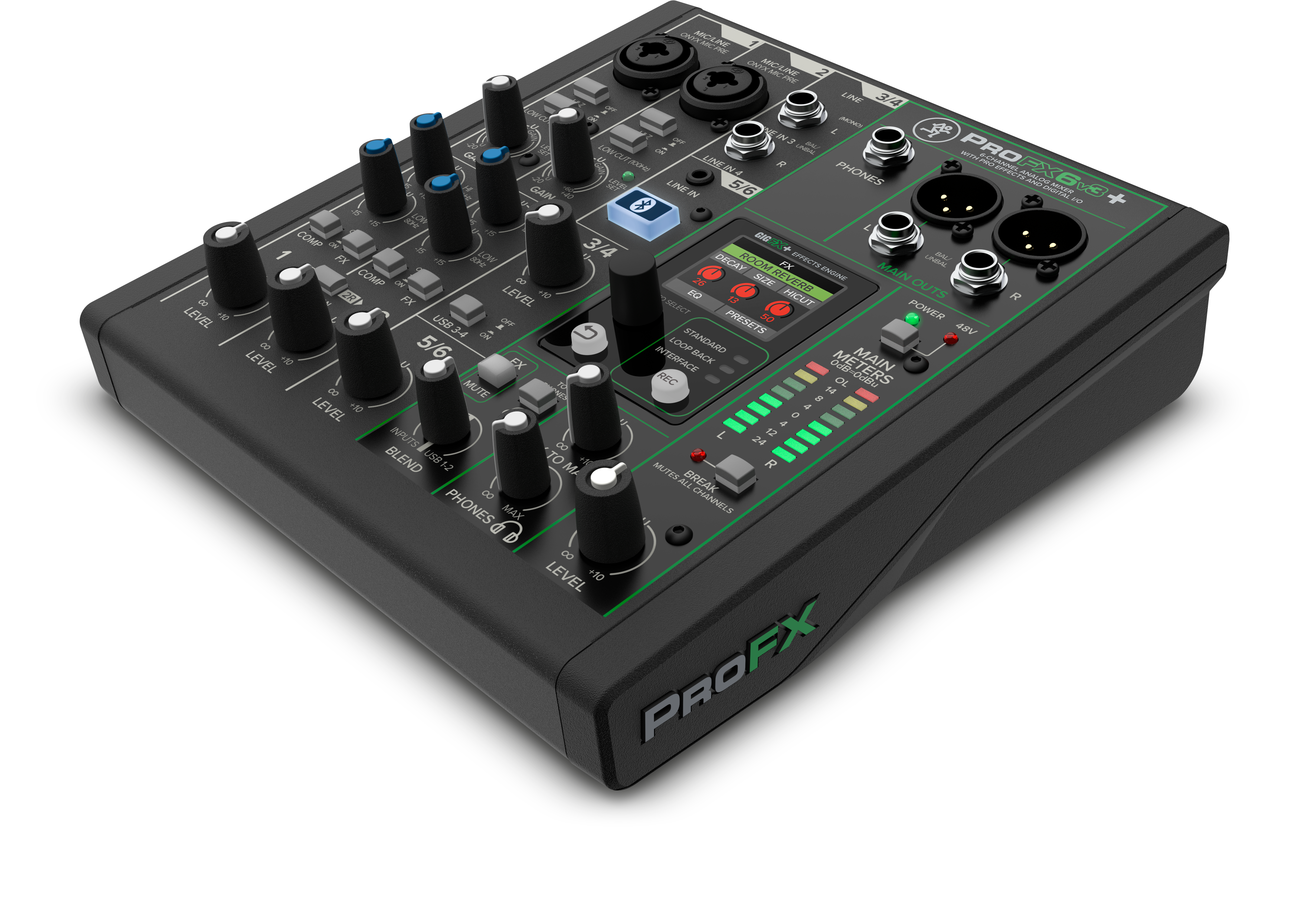 MACKIE PROFX6V3+ - 6-Channel Analog Mixer With Enhanced FX, USB Recording Modes and Bluetooth®