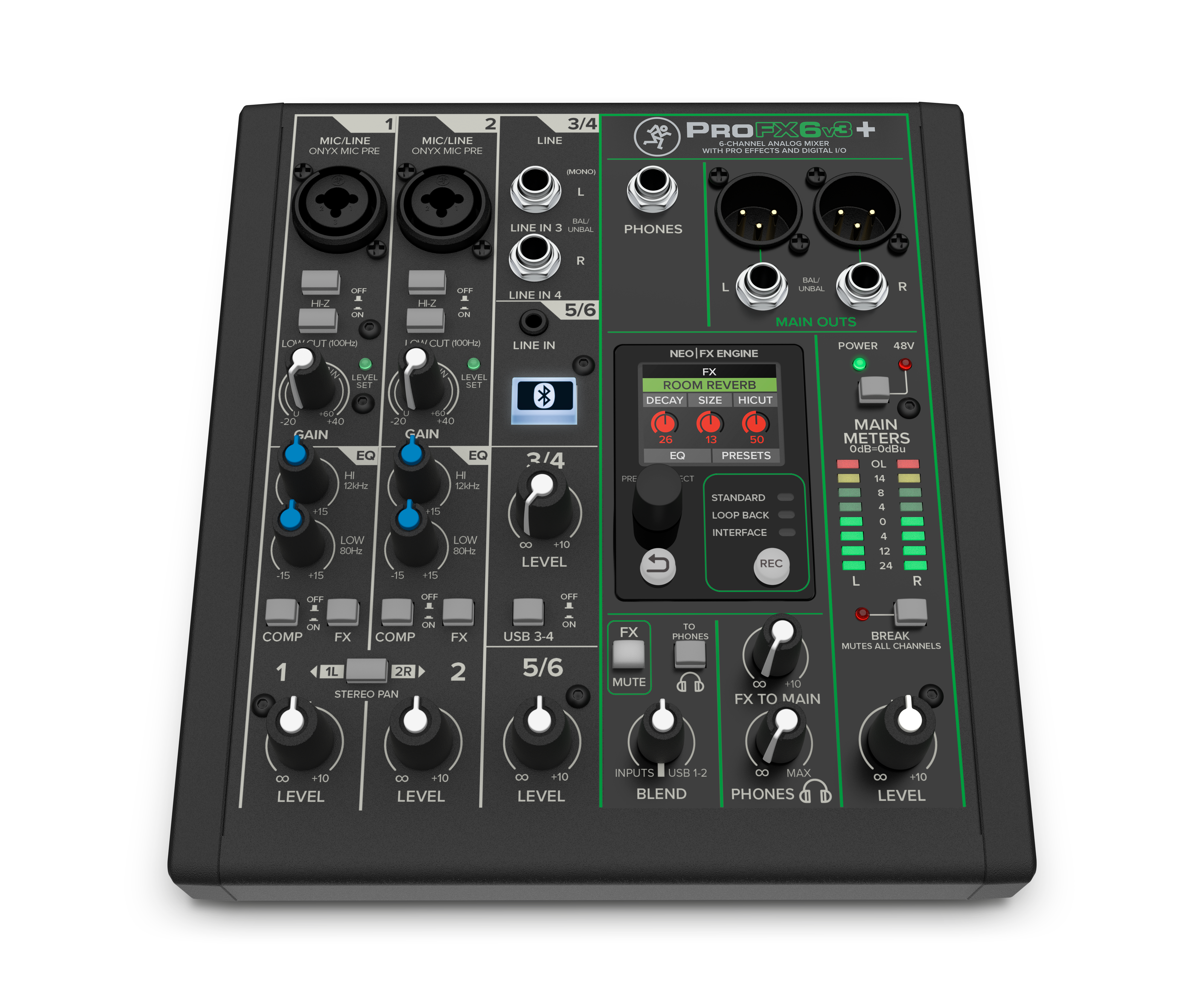 MACKIE PROFX6V3+ - 6-Channel Analog Mixer With Enhanced FX, USB Recording Modes and Bluetooth®