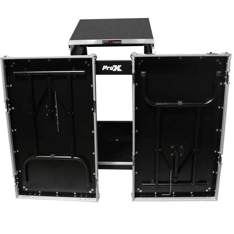 PRO-X- T-16MRSS13ULT MK2 - ProX T-16MRSS13ULT Universal 13U Top 16U Front 19" Rackmount Mixer Flight Case with 2 Side Work Tables