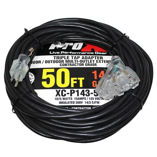 PRO-X- XC-P143-50 - ProX XC-P143-50 110v To 110v Female Power Cord - 50ft