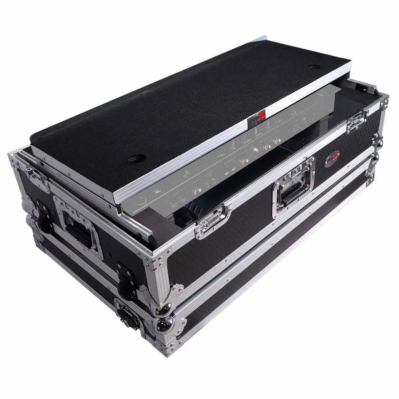 PRO-X- XS-REV71K2U WLT LED - ProX XS-REV71K2U WLTLED Flight Case for Pioneer DDJ-REV7 & DDJ-1000/SRT with 2U Rackspace/Laptop Shelf/Wheels