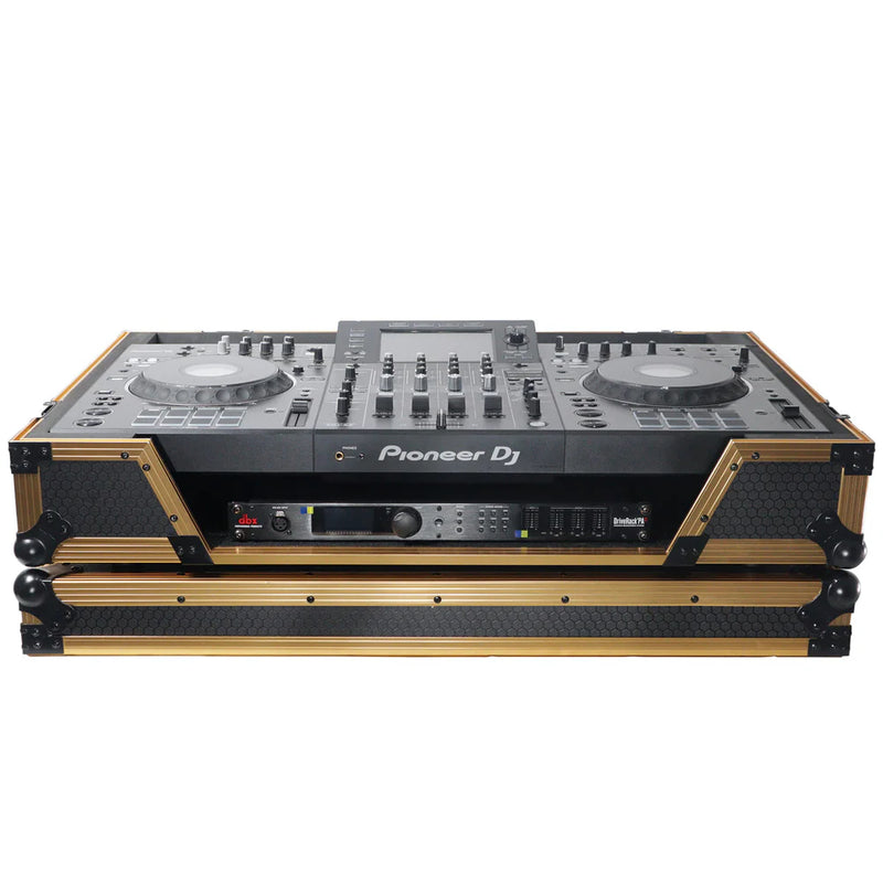 PRO-X- XS-XDJXZ WFGLD - ProX XS-XDJXZWFGLD Flight Case for Pioneer DJ XDJ-XZ Hard Road Gig Ready w/Wheels (Gold)