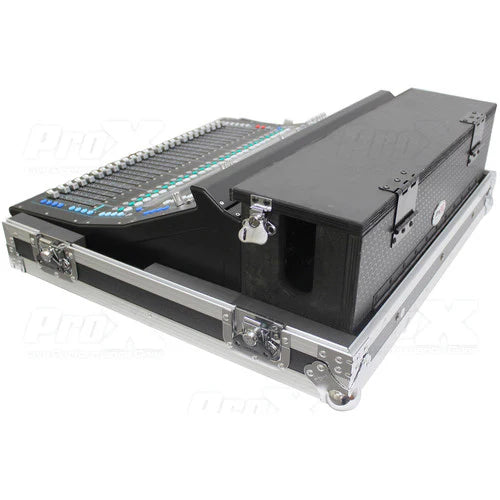 PRO-X- XS-AHSQ7DHW -ProX XS-AHSQ7DHW SQ7 Console Flight Case with Doghouse and Wheels