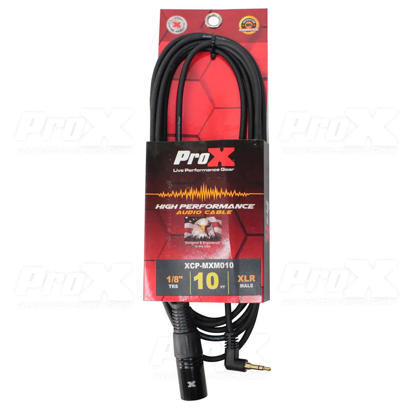 PRO-X- XCP-MXM10 - ProX XCP-MXM10 3.5mm TRS to XLR-M Cable - 10FT