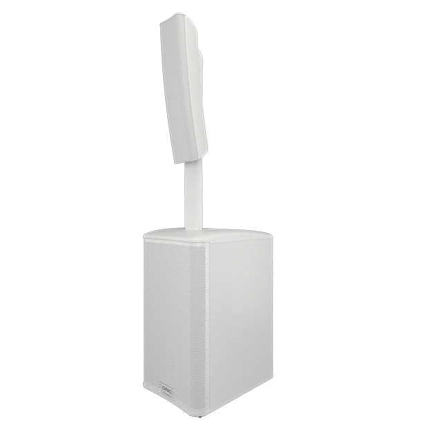 QSC KC12 WHITE (FLOOR DEMO - 2 AVAILABLE - SUB COVER INCLUDED) Powered 3-Way Column loudspeaker System (Bluethoot)