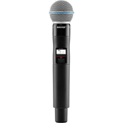 Shure QLXD2/B58-X52 Wireless Handheld Transmitter - Shure QLXD2/B58A Digital Handheld Wireless Microphone Transmitter with Beta 58A Capsule (X52: 902 to 928 MHz)