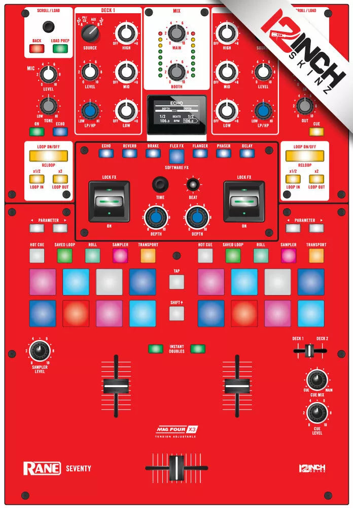 RANE SEVENTY (Open box - iNCLUDE RED SKIN) - 2 channel Serato mixer