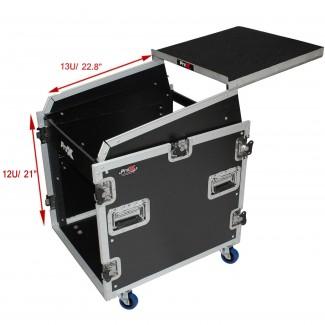 PRO-X- T-12MRSS13ULT MK2 - ProX T-12MRSS13ULT DJ Combo Flight Case w/ Laptop Shelf Amp Casters